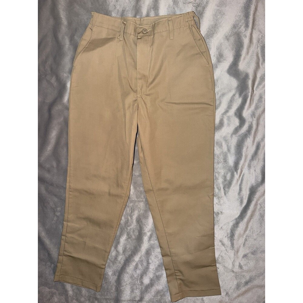Women's Red Kap Elastic Industrial Khaki Work Pant slacks PT61 KH Size 12